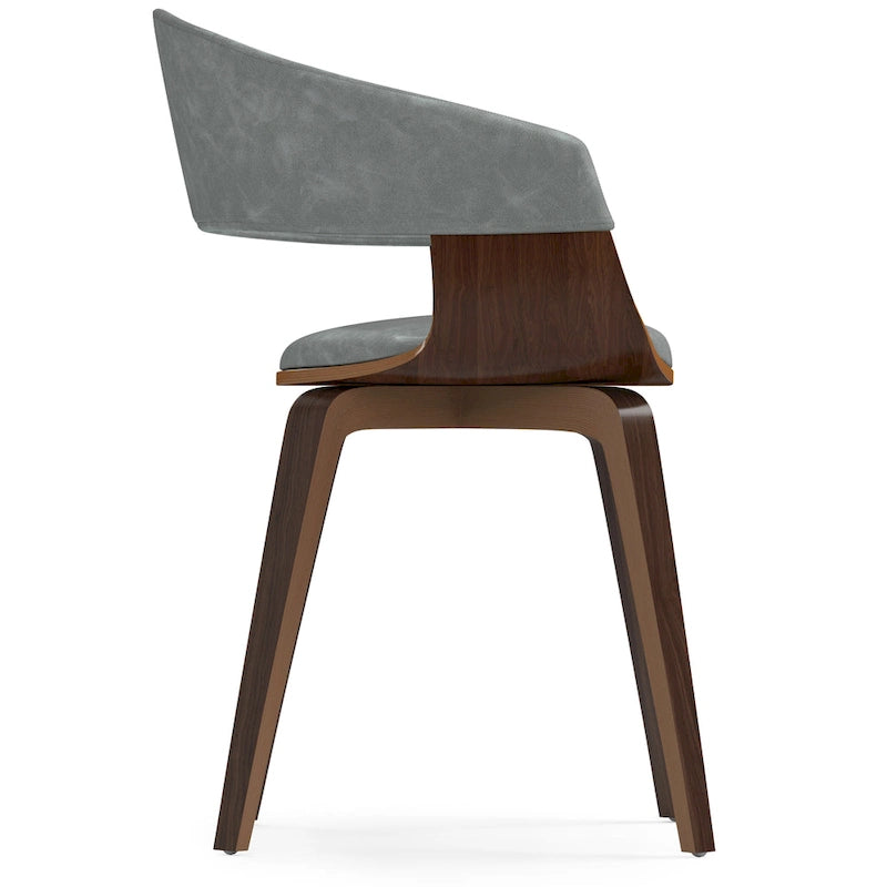 Chaise de salle à manger en bois courbé de style Mid-Century Modern