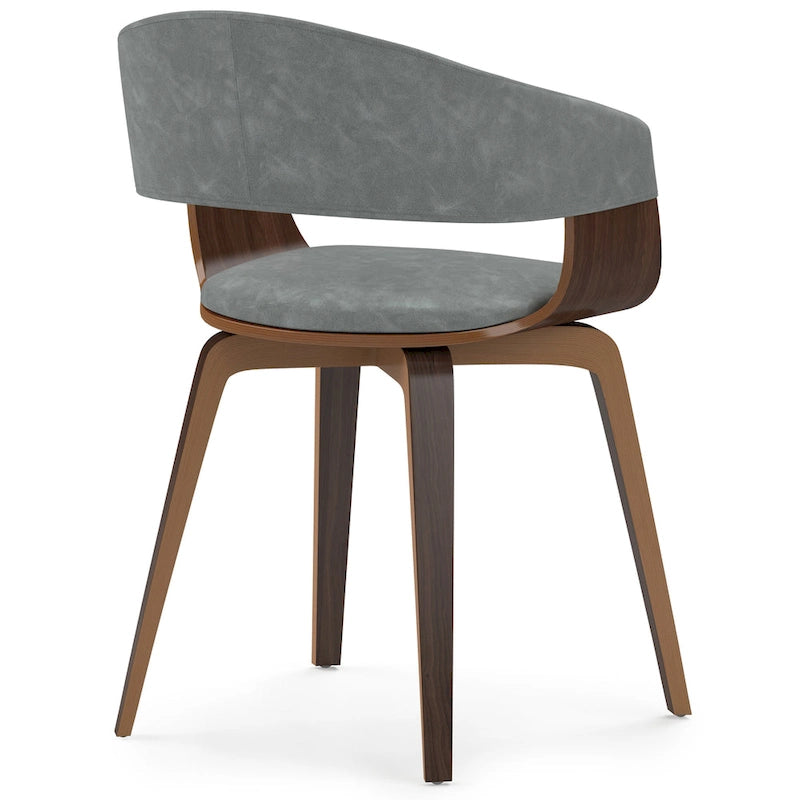 Chaise de salle à manger en bois courbé de style Mid-Century Modern