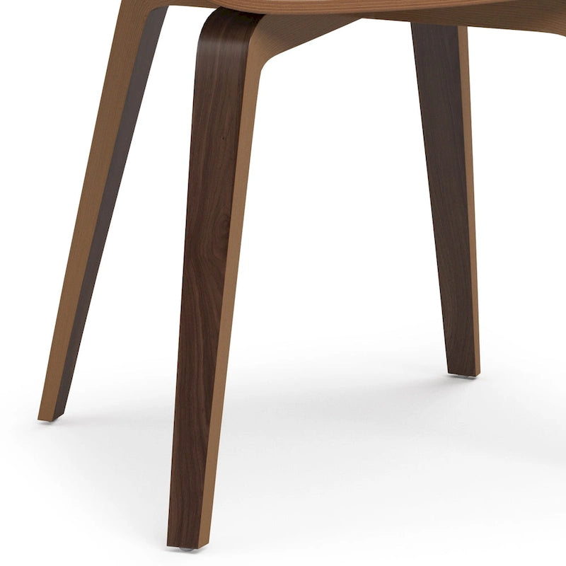 Chaise de salle à manger en bois courbé de style Mid-Century Modern