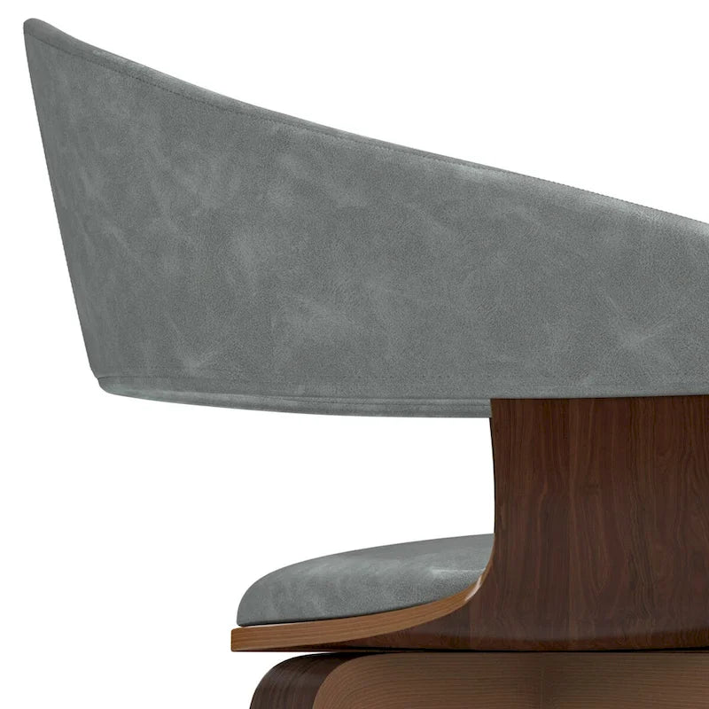 Chaise de salle à manger en bois courbé de style Mid-Century Modern