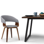 Chaise de salle à manger en bois courbé de style Mid-Century Modern