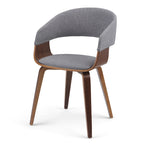 Chaise de salle à manger en bois courbé de style Mid-Century Modern