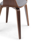 Chaise de salle à manger en bois courbé de style Mid-Century Modern