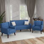 Causeuse capitonnée de 63 pouces avec 2 fauteuils d'appoint