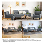 Causeuse capitonnée de 63 pouces avec 2 fauteuils d'appoint