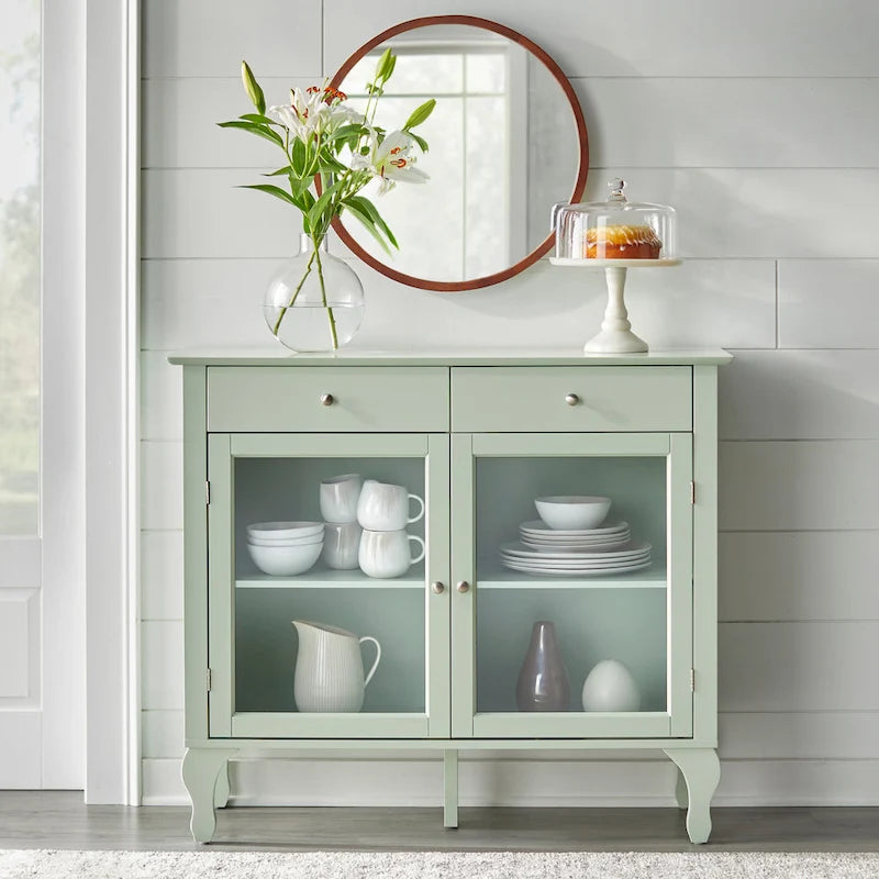 Buffet avec façade en verre