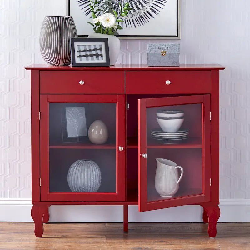 Buffet avec façade en verre