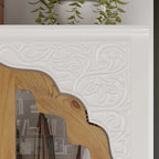 Armoire-penderie rustique extensible avec porte vitrée