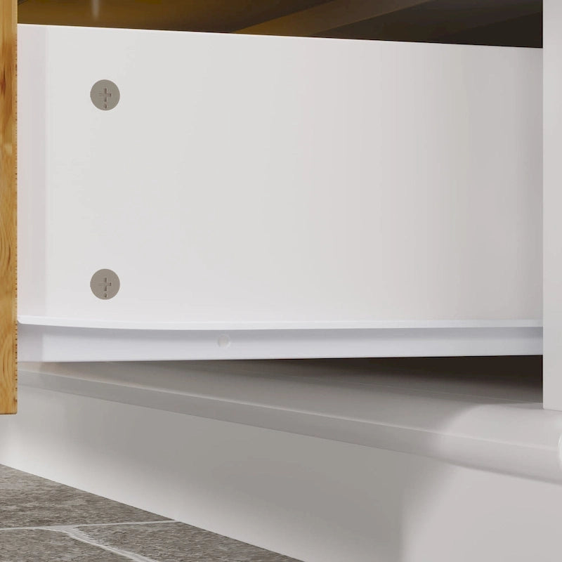 Armoire-penderie rustique extensible avec porte vitrée