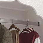 Armoire-penderie rustique extensible avec porte vitrée
