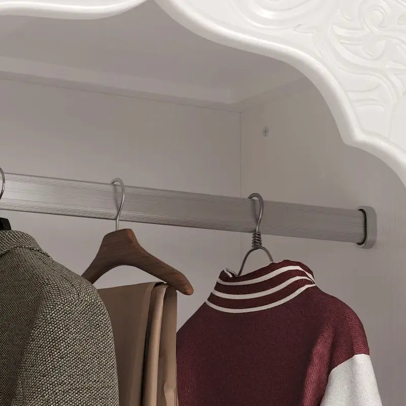 Armoire-penderie rustique extensible avec porte vitrée