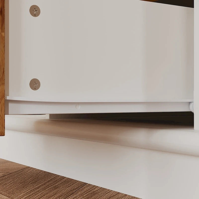 Armoire-penderie rustique extensible avec porte vitrée