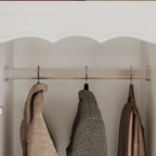 Armoire-penderie rustique extensible avec porte vitrée