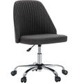 Chaise de bureau pivotante en tissu réglable avec roulettes