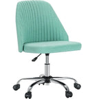 Chaise de bureau pivotante en tissu réglable avec roulettes