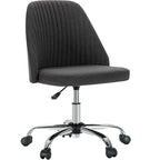 Chaise de bureau pivotante en tissu réglable avec roulettes
