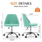 Chaise de bureau pivotante en tissu réglable avec roulettes