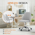 Chaise de bureau pivotante en tissu réglable avec roulettes