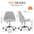 Chaise de bureau pivotante en tissu réglable avec roulettes