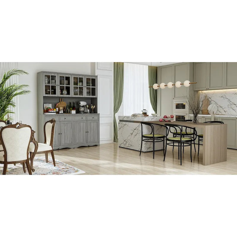 Buffet vaisselier avec vitrine