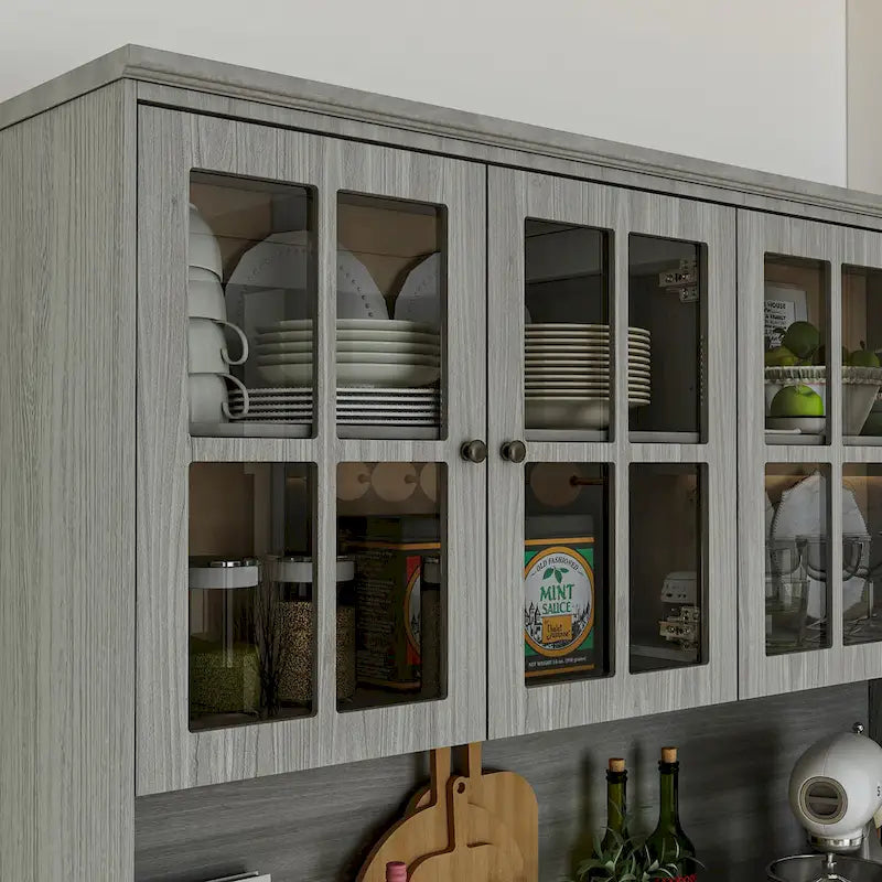 Buffet vaisselier avec vitrine