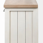 Vaisselier en bois massif clair et blanc avec 4 portes