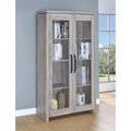 Meuble vitrine en bois avec deux portes vitrées