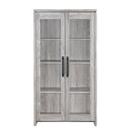 Meuble vitrine en bois avec deux portes vitrées