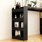 Coiffeuse d'angle rotative blanche avec rangement