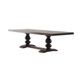 Table à manger extensible en bois noir antique de 95 à 123 pouces