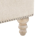 Fauteuil d'appoint rembourré avec cadre en bois massif et coussin lombaire