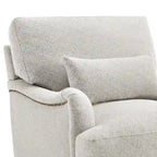 Fauteuil d'appoint rembourré avec cadre en bois massif et coussin lombaire