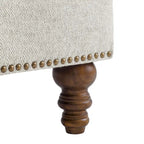 Fauteuil d'appoint rembourré avec cadre en bois massif et coussin lombaire