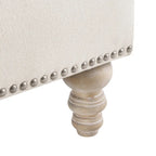 Fauteuil d'appoint rembourré avec cadre en bois massif et coussin lombaire