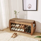 Étagère à chaussures multi-niveaux et banc de rangement