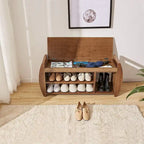 Étagère à chaussures multi-niveaux et banc de rangement
