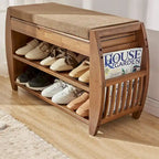Étagère à chaussures multi-niveaux et banc de rangement
