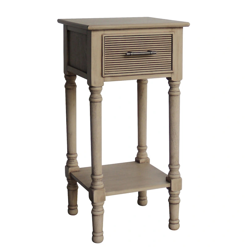Table d'appoint de style champêtre français avec rangement