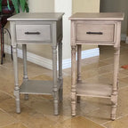 Table d'appoint de style champêtre français avec rangement