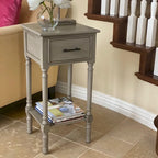 Table d'appoint de style champêtre français avec rangement