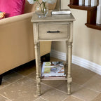Table d'appoint de style champêtre français avec rangement