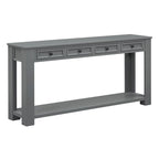 Console Table de Canapé avec Tiroirs de Rangement et Étagère Inférieure