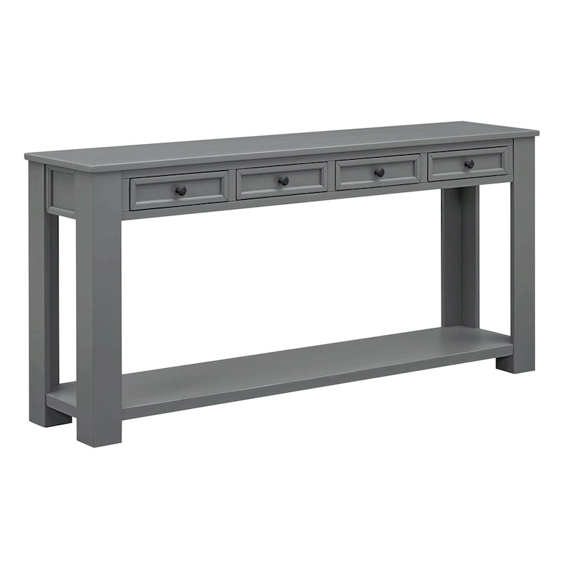 Console Table de Canapé avec Tiroirs de Rangement et Étagère Inférieure