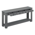 Console Table de Canapé avec Tiroirs de Rangement et Étagère Inférieure