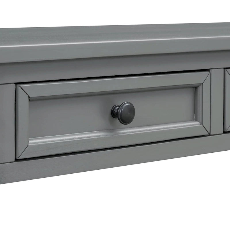Console Table de Canapé avec Tiroirs de Rangement et Étagère Inférieure