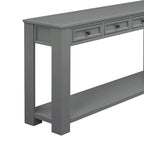Console Table de Canapé avec Tiroirs de Rangement et Étagère Inférieure
