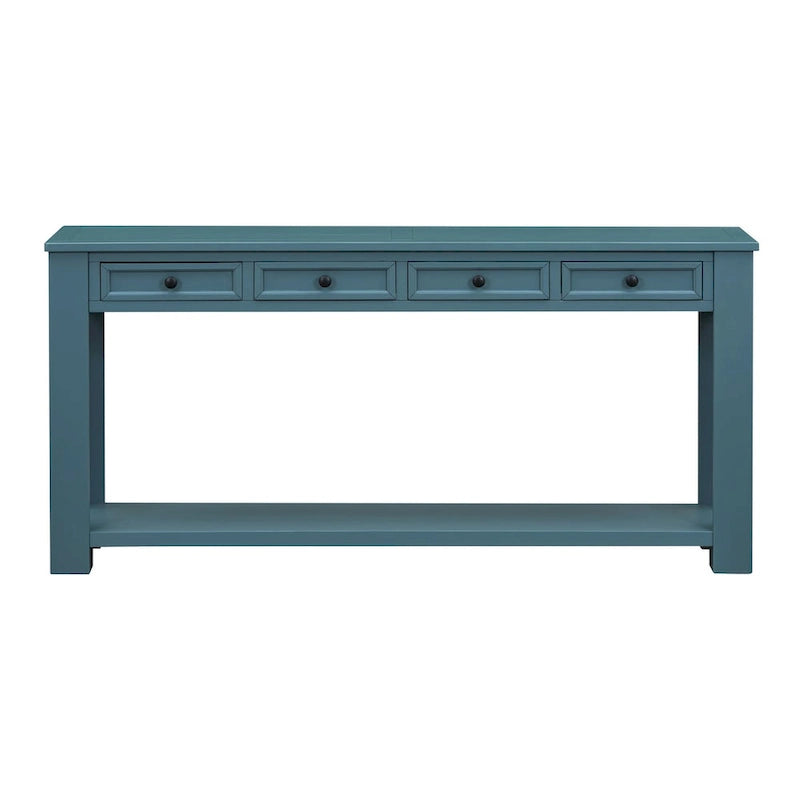 Console Table de Canapé avec Tiroirs de Rangement et Étagère Inférieure