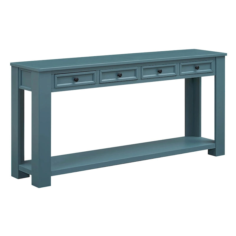 Console Table de Canapé avec Tiroirs de Rangement et Étagère Inférieure