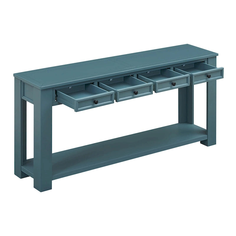 Console Table de Canapé avec Tiroirs de Rangement et Étagère Inférieure
