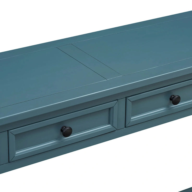 Console Table de Canapé avec Tiroirs de Rangement et Étagère Inférieure